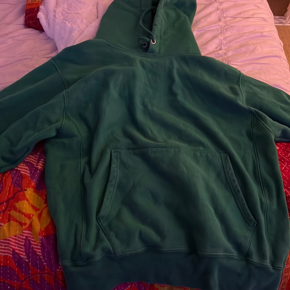Green champion hoodie